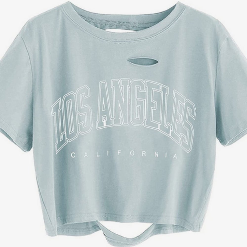 Avanova | Los Angeles Graphic Tee Crop Tops Summer Sz Small NWT